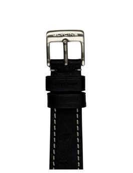 Glycine  Leather Strap Black 22 mm