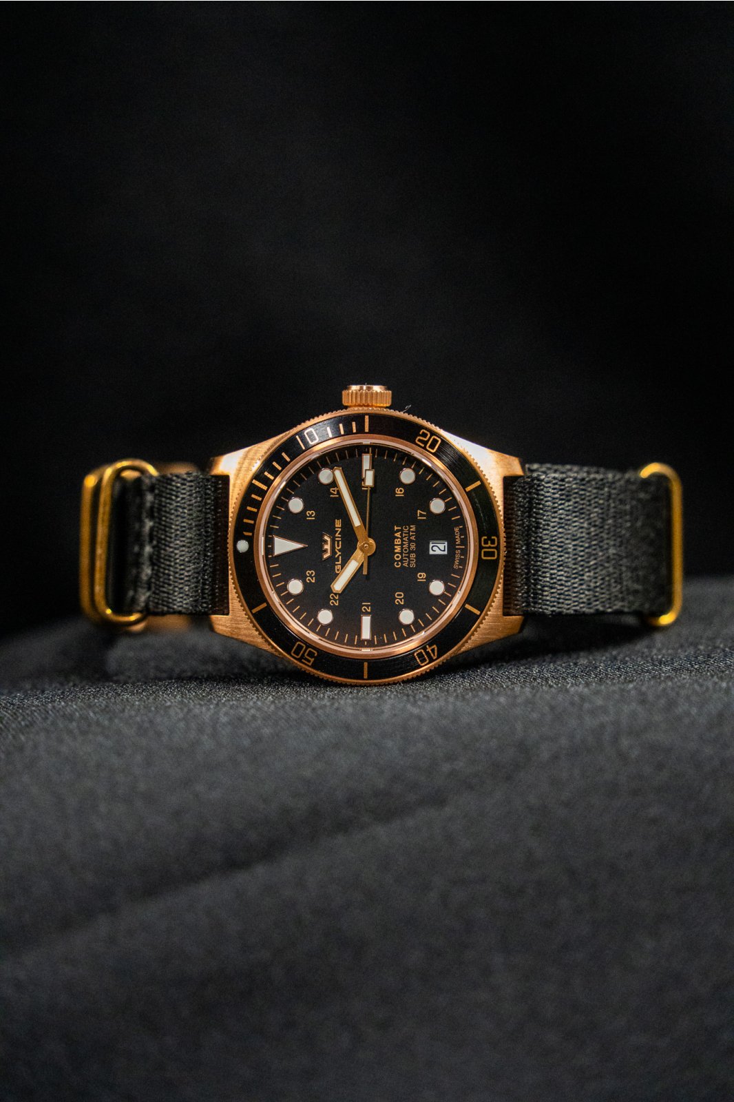 GLYCINE カズヤン Glycine GL0517 - Combat Sub 39 Bronze