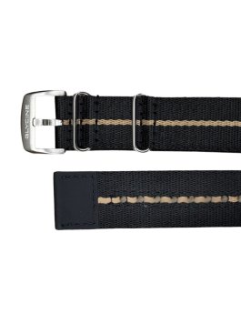 Glycine Nylon Strap Nato Black / Stripe 