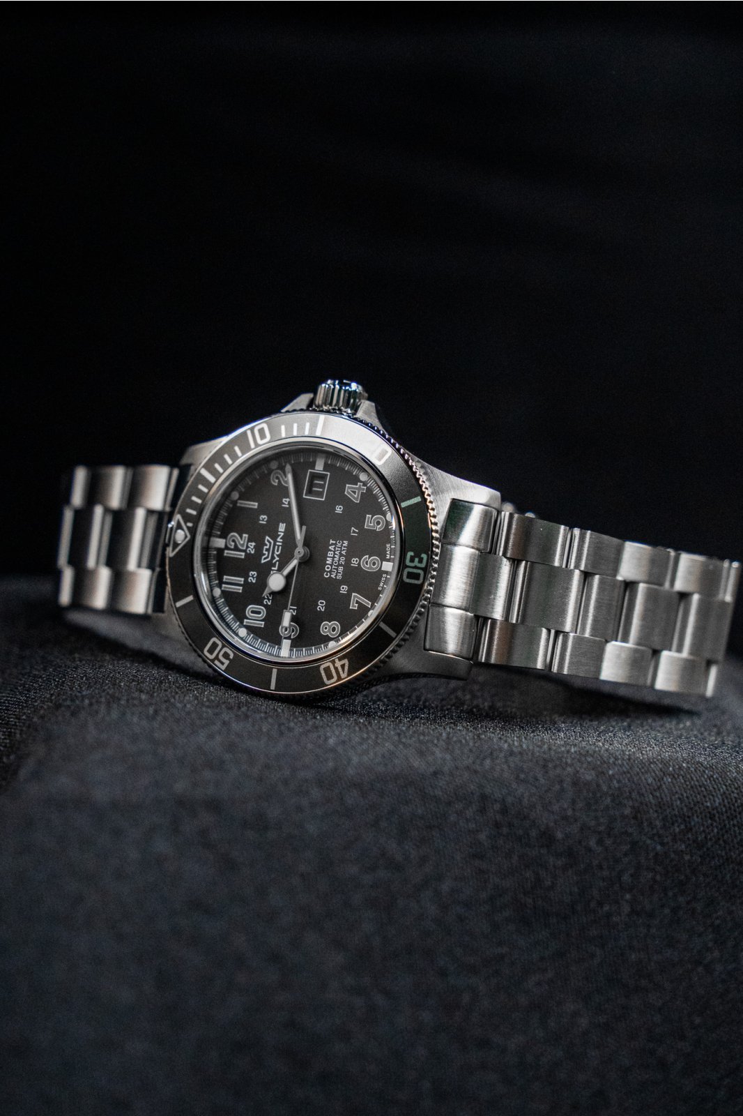 GLYCINE Combat Sub ブラックダイバーズウォッチ