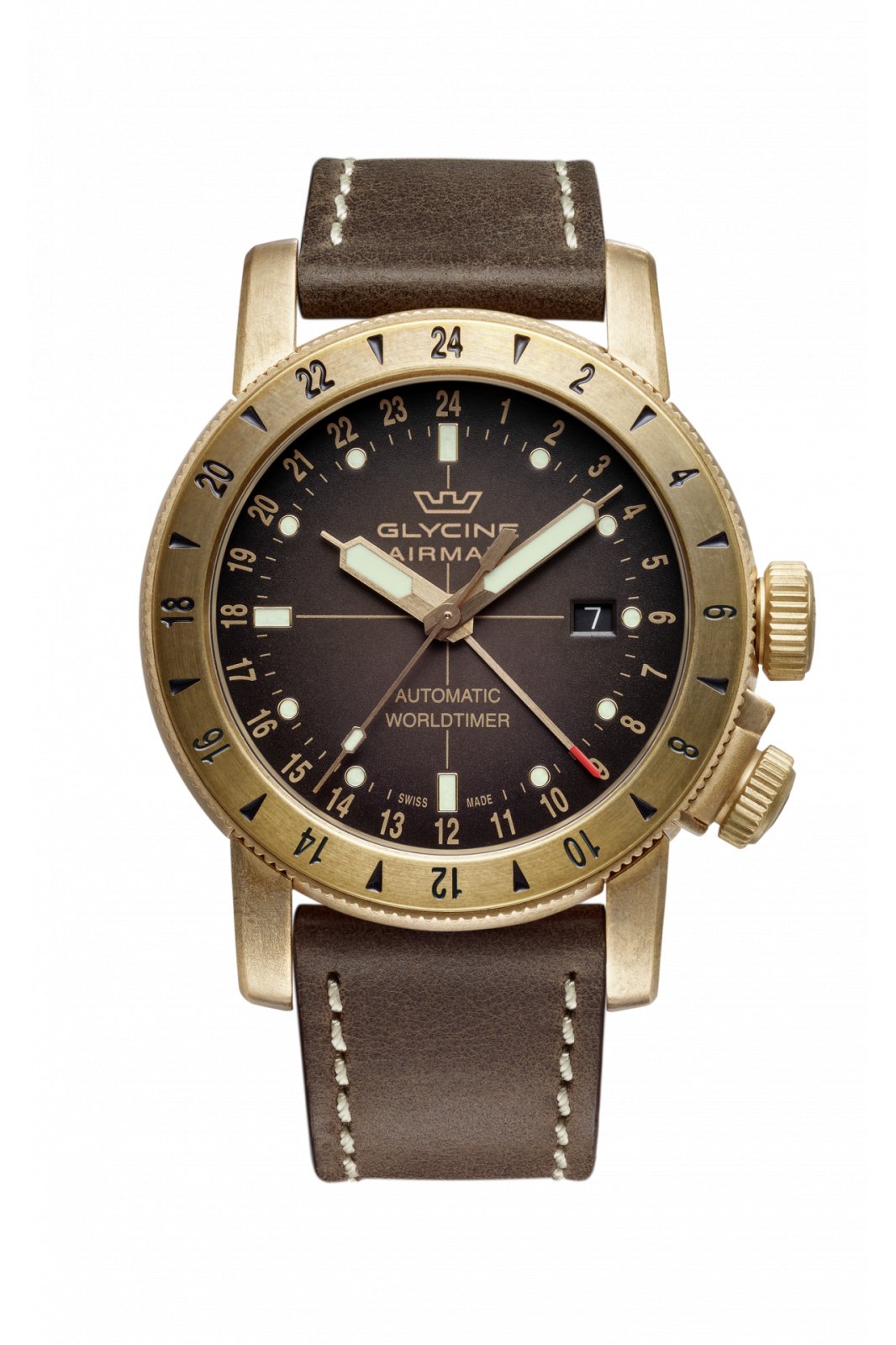 Glycine GL0166 Airman Bronze GMT 44